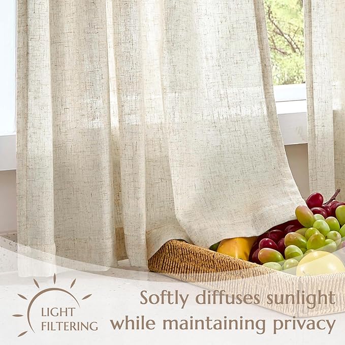 jinchan Linen Tier Curtains - Image 7