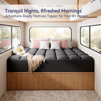ELEMUSE RV Short Queen Grey Mattress Topper - Image 6