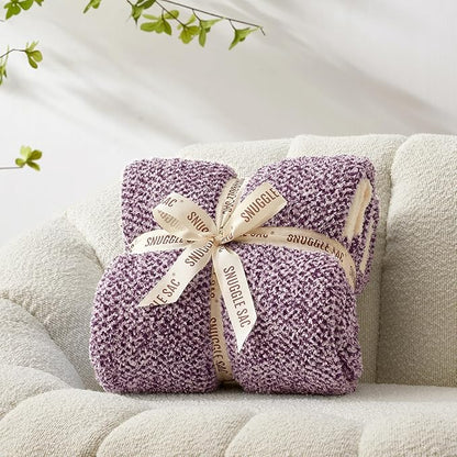 Snuggle Sac Purple Reversible Super Soft Blanket Twin Size - Image 4