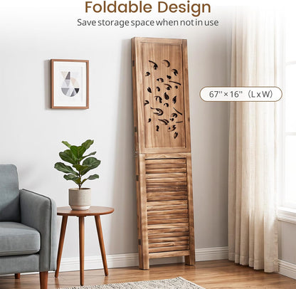 giantex 3 panel folding room divider with tree, package contents