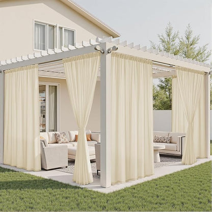 HOMEIDEAS Non-See-Through Taupe Privacy Semi Sheer Curtains 84 Inches Long 2 - Image 7