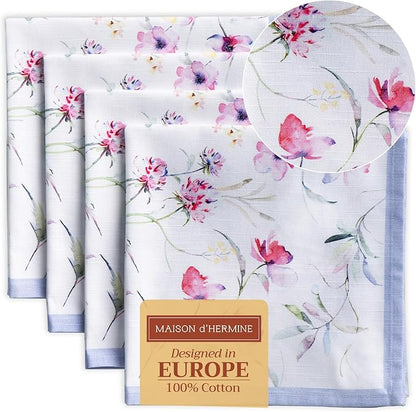 Maison d' Hermine Cloth Napkins Set of 4 100% Cotton Everyday Reusable Square by MaisondHermine