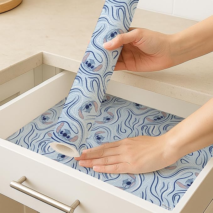 Disney Non Adhesive Shelf Liner – 18”x 10 ft Water-Resistant Drawer Liners by BestBrands