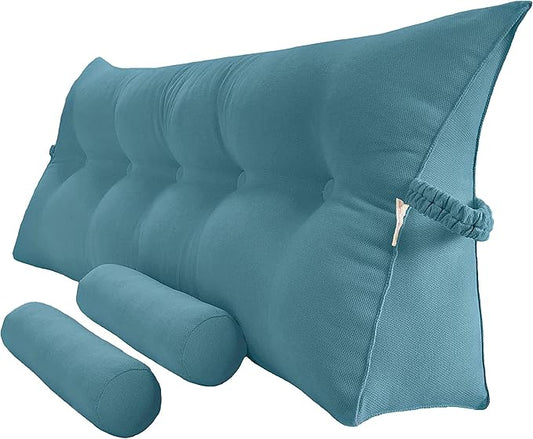 Triangular Reading Bed Rest Pillow Large Bolster Cushion Headboard Backrest by PEACHWELL