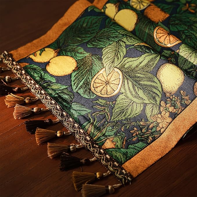 13×72 Inch Table Runner, Retro-Luxury Tassels Series - Image 2