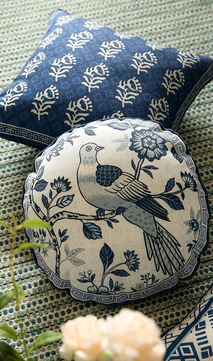 Chinoiserie Throw Pillow Covers Set of 2, Classic Chinoiserie Blue and White - Image 4