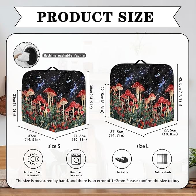 Mushroom Dragonfly Mixer Covers Stand Mixer Dustproof Cover Compatible - Image 6