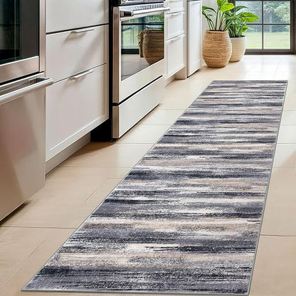 Modern Abstract Hallway Runner Rug - Image 2
