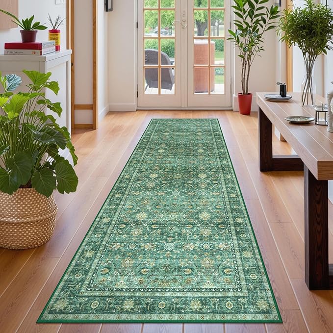 Collive Washable Hallway Runner Rugs, Vintage Boho Soft Bedroom Carpet Runner - Image 6