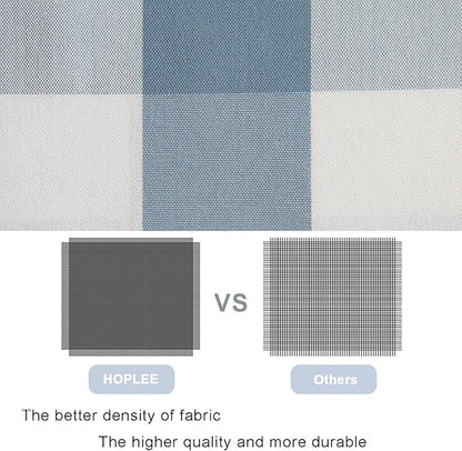 HOPLEE Farmhouse Light Blue Pillow Covers 24x24 Buffalo Check Pillows Covers - Image 5