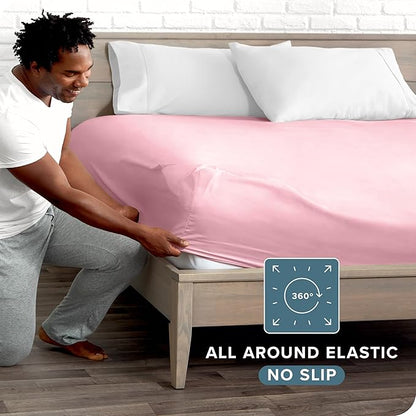 Bare Home Fitted Bottom Sheet Queen Size - Image 3