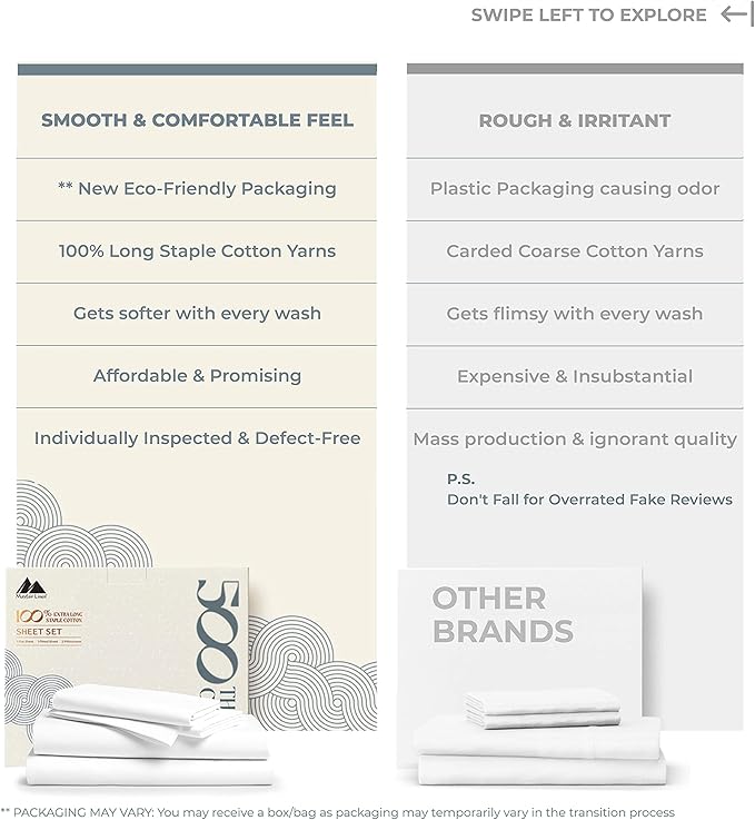 Mayfair Linen 100% Egyptian Cotton Split King Sheets Sets - Image 2