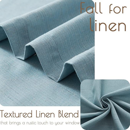 jinchan Kitchen Curtains and Valances Set 3 Pieces Linen Tiers and Valance 24 - Image 4