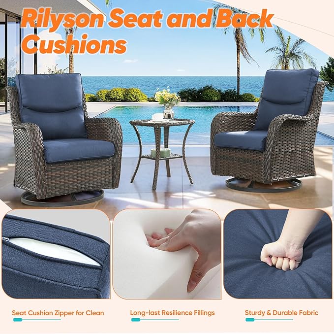 Rilyson Patio Cushions for Outdoor Furniture - Image 3