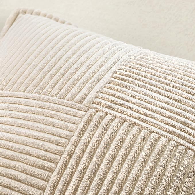 MIULEE Beige Pillow Covers 12x12 inch - Image 5