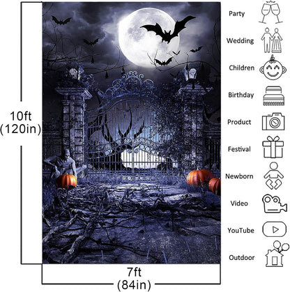 Avezano Halloween Photography Backdrop 7x10ft