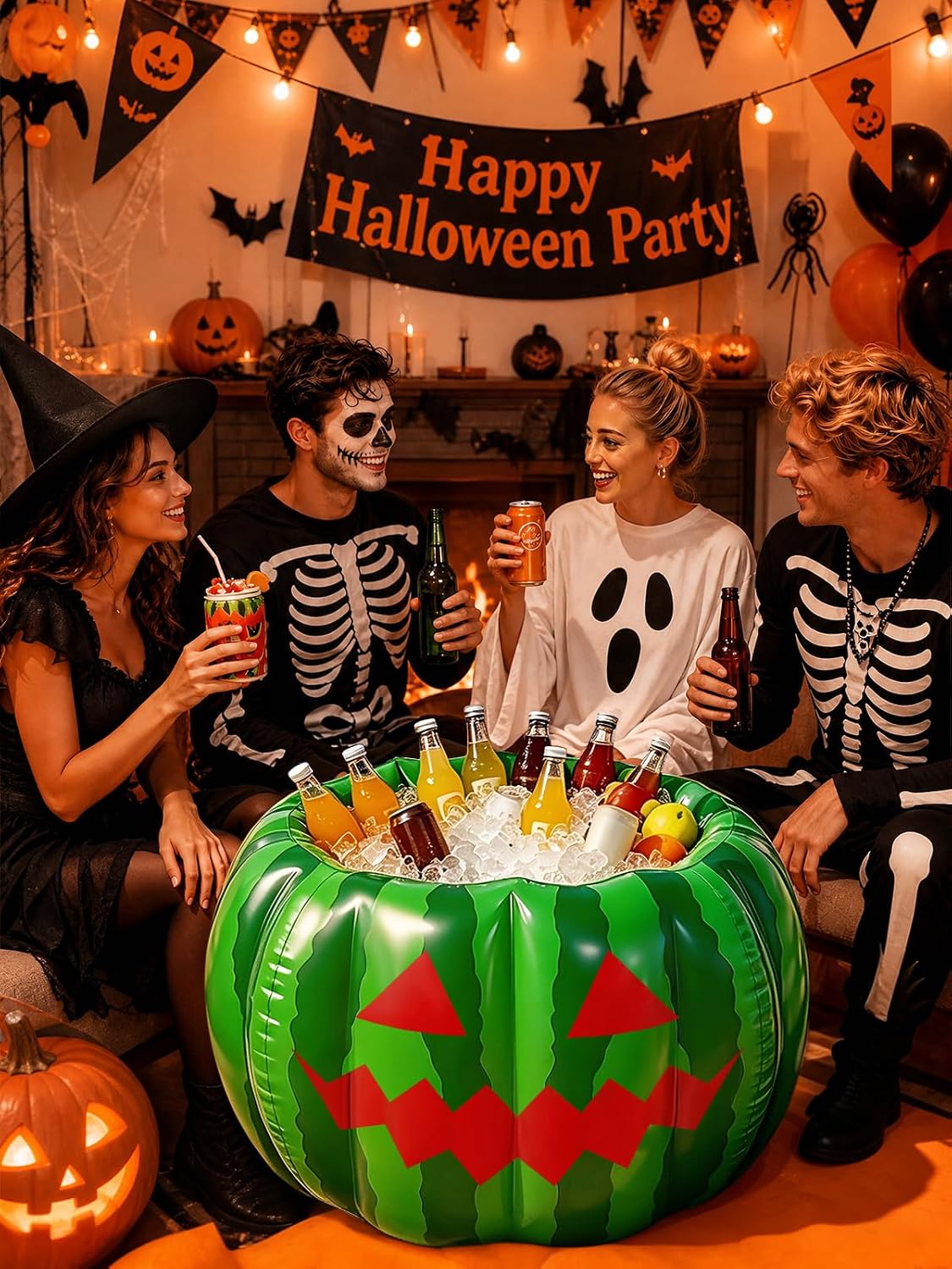 Cosweet Halloween Watermelon Ice Bucket for Party Supplies Drinks, 30"x20"