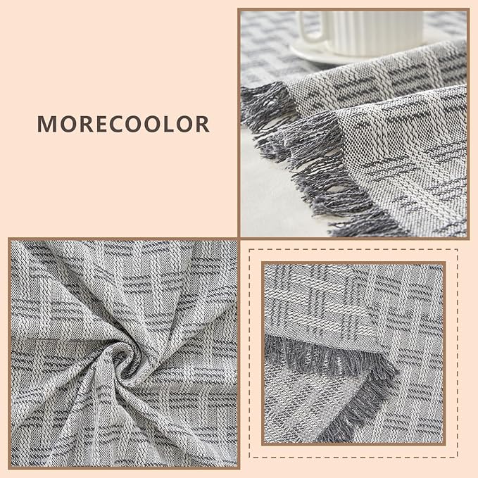 Grey Couch Cover Blanket Cute Geometrical Jacquard Washable Sofa Cover - Image 3