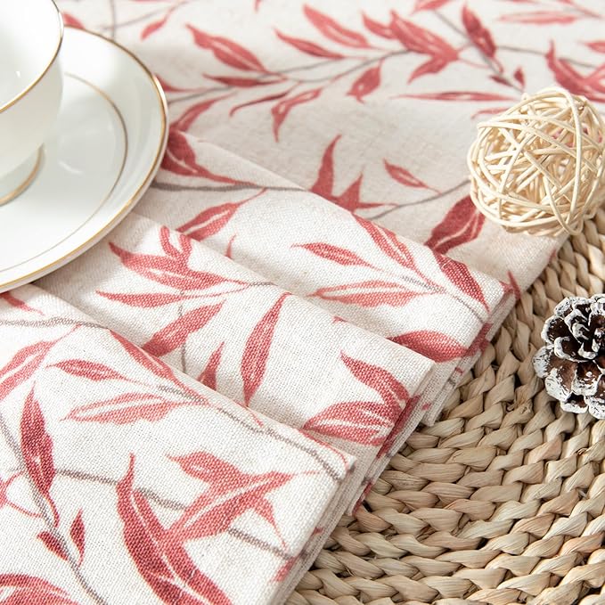 Leeva Printing Red Leaves Window Valances - Image 5
