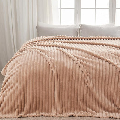 NEWCOSPLAY Super Soft Throw Blanket Taupe Premium Silky Flannel Fleece 3D - Image 9