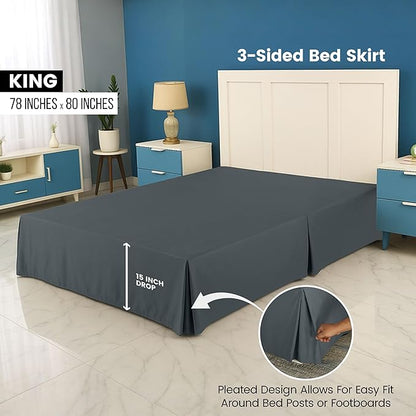Utopia Bedding King Bed Skirt - Image 2