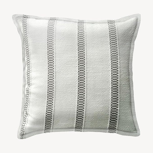 SanVia Grey Hearth Premium Cotton Throw Pillow Covers, 20 x 20 Inches, by SanVia