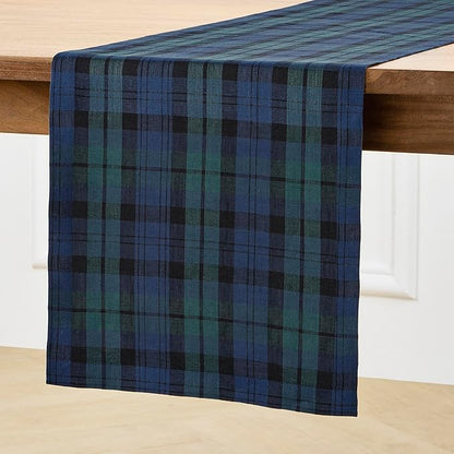 Solino Home Linen Plaid Table Runner 48 Inches - Image 2