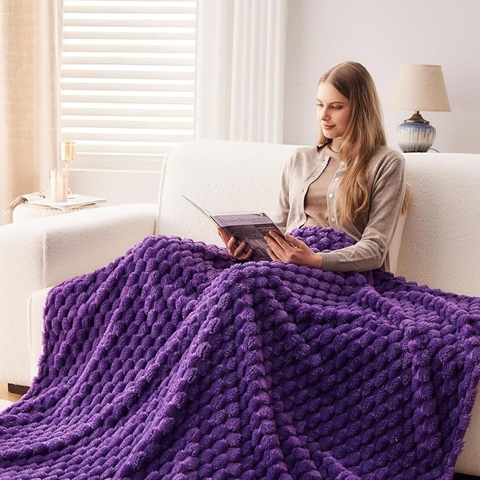 NEWCOSPLAY Super Soft Throw Blanket Purple Premium Silky Flannel Fleece 3D - Image 5