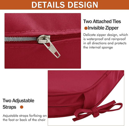 Outdoor Chair Cushions Set of 4 Waterproof Patio Chair Cushions - Image 9
