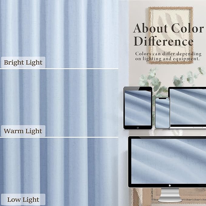 Light Blue Curtains 84 Inch Length - Image 7