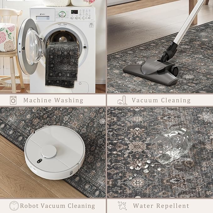 Collive Washable Runners Rug for Hallway, 2x6 Boho Kitchen Runner Rugs Non Slip - Image 4