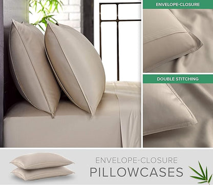 Pure Bamboo Full Sheets, Genuine 100% Organic Viscose Derived from Bamboo Bed - Image 3