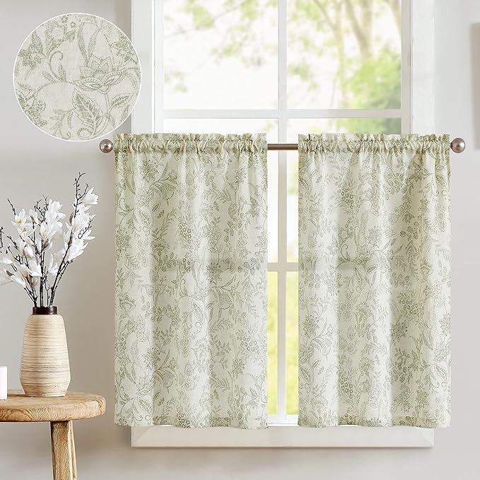 jinchan Floral Kitchen Curtains by JINCHAN