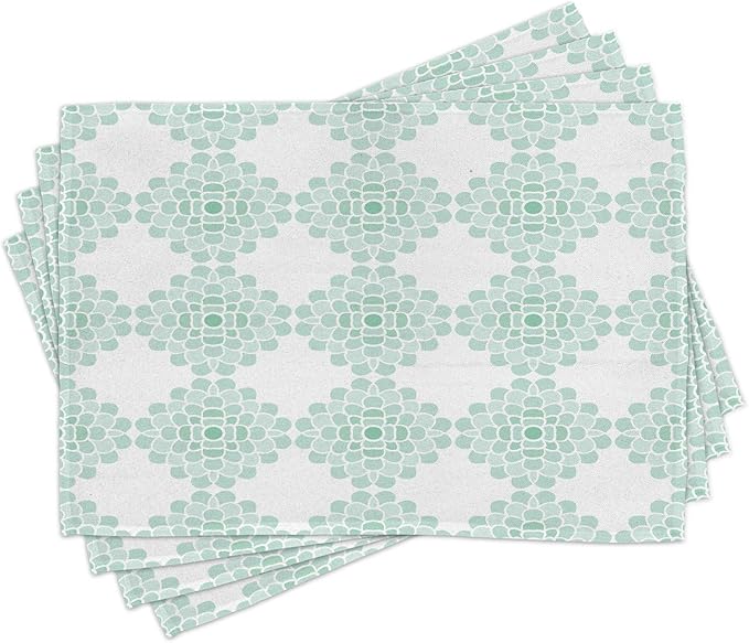 Ambesonne Floral Place Mats Set of 4, Abstract Horizontal Lines Geometric Bold by Ambesonne