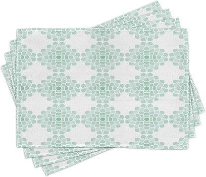Ambesonne Floral Place Mats Set of 4, Abstract Horizontal Lines Geometric Bold by Ambesonne