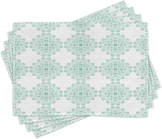 Ambesonne Floral Place Mats Set of 4, Abstract Horizontal Lines Geometric Bold by Ambesonne