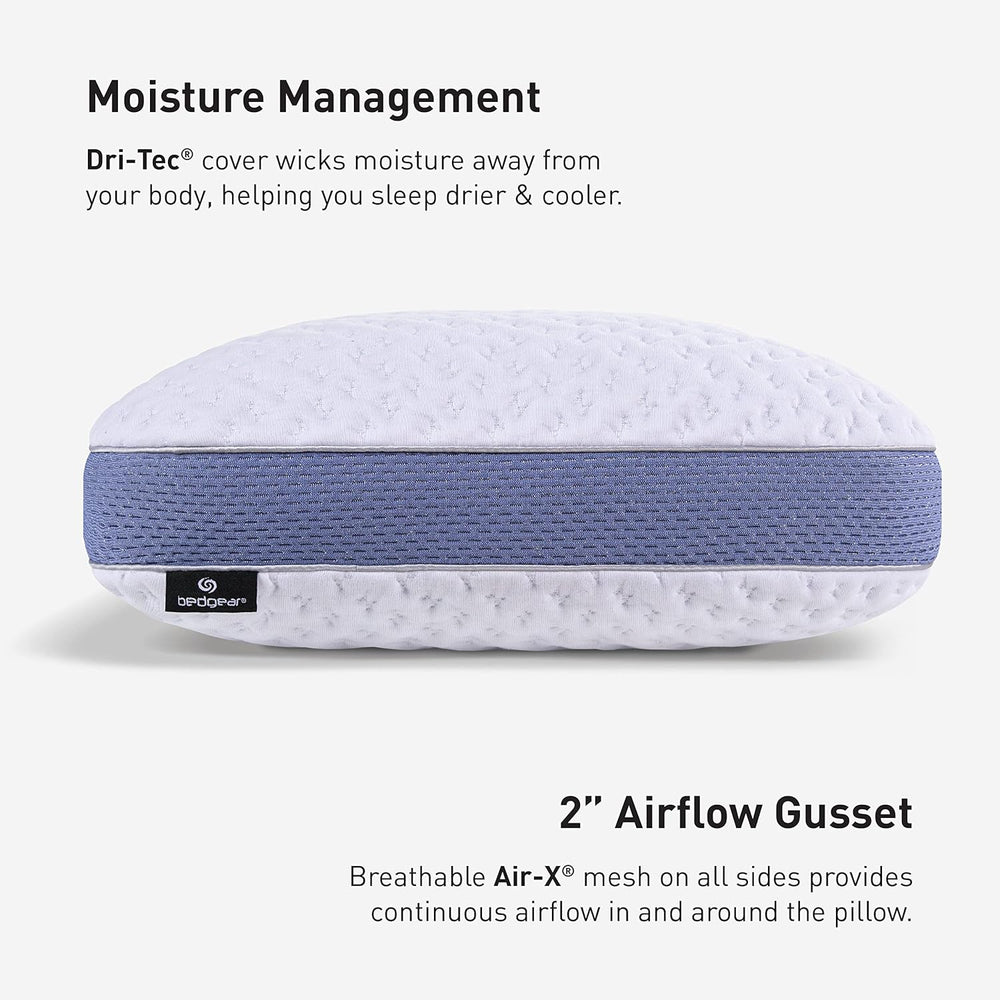 Bedgear Balance Cuddle Curve Performance Pillow - Size 2.0 - Moisture-Wicking...