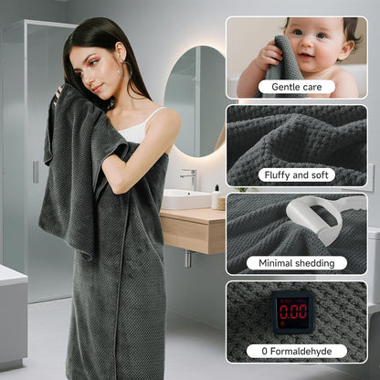 redkiss soft 6 piece bath towels set, 2, close-up detail