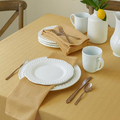 Benson Mills Cameron Textured Fabric Table Cloth, - Image 4