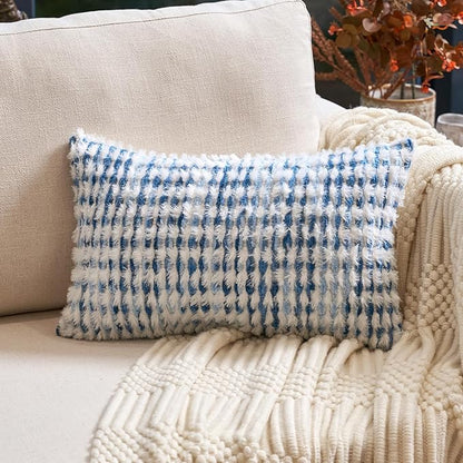 Aeckself Boho Chenille Tufted Pillow Cover 12x20 Inch, Rectangle Decorative by AECKSELF