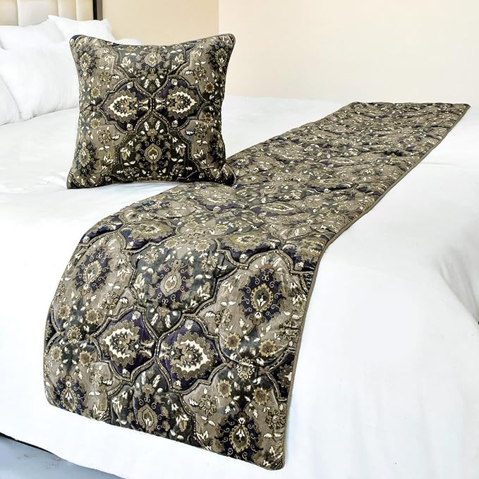 The HomeCentric Gray Bed Runner - Image 2
