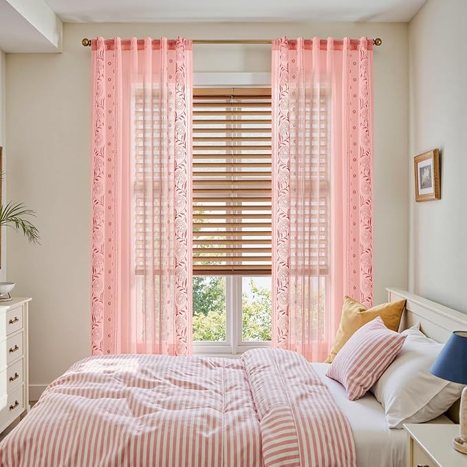 jinchan Winslow Sheer Curtains 96 Inch - Image 2