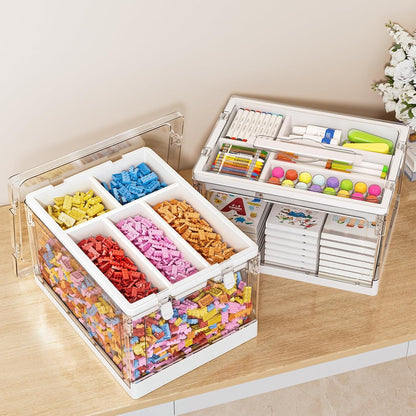 24qt 2packs clear craft organizers and storage with, main product view
