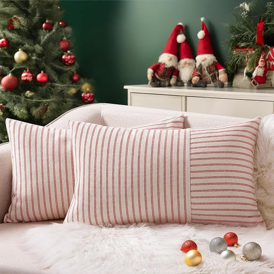 YCOLL Christmas Pillow Covers 12x20, Modern Accent Lumbar Throw Pillow Covers by PillowCoversExpert