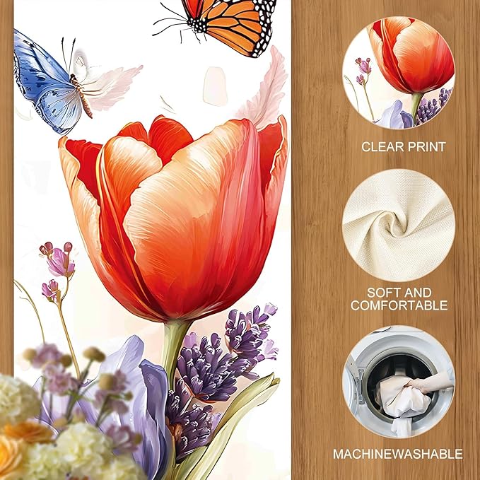 Floral Table Runner – 13x72 Inch Spring Summer Table Decor - Image 4
