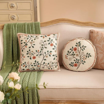 ISAENNE Design Linen Classic Throw Pillow Covers 18"x18", French Farmhouse - Image 5