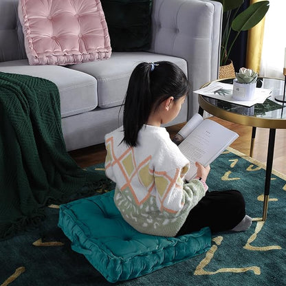 vctops Square Solid Color Velvet Seat Cushion - Image 5