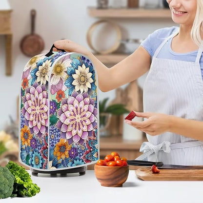 Bohe Flower Pattern Blender Cover Kitchen Blender Dust Covers Food Processor - Image 3