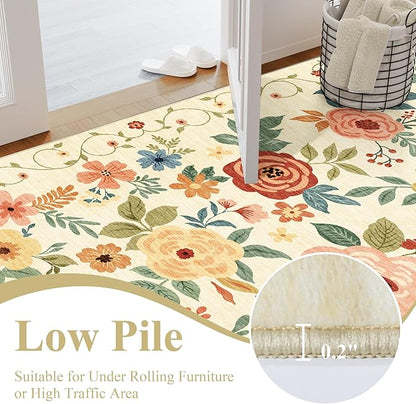 DUKINO 8x10 Area Rug, Floral Rugs - Image 5
