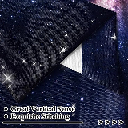 Renaiss 53 x 96 Inch Earth Galaxy Tiers Curtains - Image 4